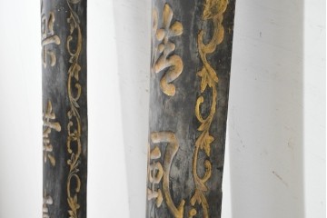 中国ヴィンテージ　繁栄と安康を願う吉祥句入りの対聯(ついれん)1対セット　(R-088719)