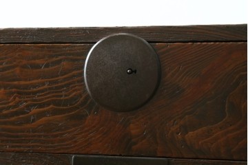 和製アンティーク　明治期から大正期　杉材　力強い木目が魅力的な帳場箪笥　(R-088720)