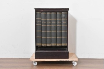 イギリスアンティーク　ユニークなデザインの本棚風収納ケース　(R-088726)