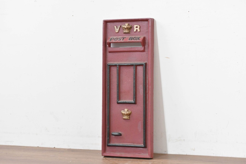 イギリスアンティーク　VR(Victoria Regina)　郵便ポストの埋め込み用フロントパネル　(R-088727)