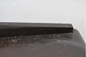 イギリスアンティーク　オーク材　ゆるやかな波型の装飾があしらわれたブックケース　(R-088728)