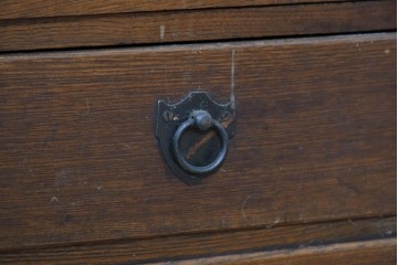 和製アンティーク　栓材　透かし彫りの扉が目を引く本箱　(R-088729)