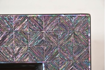 中古　超美品　もはや美術品!!　最高級工芸家具　鳳凰の螺鈿(ラデン)細工が華やかな衝立　購入価格約1000万円　(R-088731)