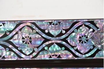 中古　超美品　もはや美術品!!　最高級工芸家具　鳳凰の螺鈿(ラデン)細工が華やかな衝立　購入価格約1000万円　(R-088731)