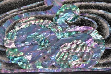 中古　超美品　もはや美術品!!　最高級工芸家具　鳳凰の螺鈿(ラデン)細工が華やかな衝立　購入価格約1000万円　(R-088731)