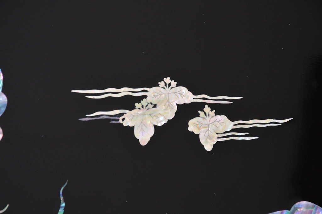 中古　超美品　もはや美術品!!　最高級工芸家具　鳳凰の螺鈿(ラデン)細工が華やかな衝立　購入価格約1000万円　(R-088731)