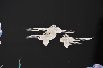 中古　超美品　もはや美術品!!　最高級工芸家具　鳳凰の螺鈿(ラデン)細工が華やかな衝立　購入価格約1000万円　(R-088731)