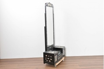中古　超美品　最高級　吉正本螺鈿工芸院　螺鈿細工が華やかな鏡台　購入価格約400万円　(R-088732)