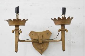 イギリスヴィンテージ　優雅なキャンドルスタンド型デザインのウォールライト　(R-088777)