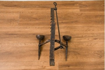 イギリスヴィンテージ　1950年頃　鍛鉄の古い秤を再構築したキャンドルスタンド型ウォールランプ　(R-088792)