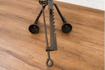 イギリスヴィンテージ　1950年頃　鍛鉄の古い秤を再構築したキャンドルスタンド型ウォールランプ　(R-088792)