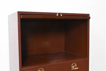 中古　美品!!　高級工芸家具　金蒔絵と螺鈿細工が施された総漆塗りのサイドチェスト　定価約120万円　(R-088807)