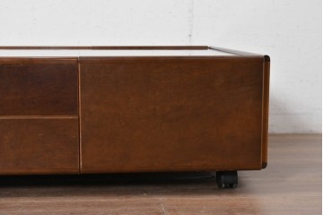 中古　arflex(アルフレックス)　ガラストップと収納を備えたセンターテーブル　(R-088814)