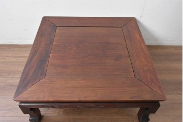和製アンティーク　花梨(カリン)材　漆塗りの座卓　(R-088816)