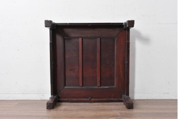 和製アンティーク　花梨(カリン)材　漆塗りの座卓　(R-088816)