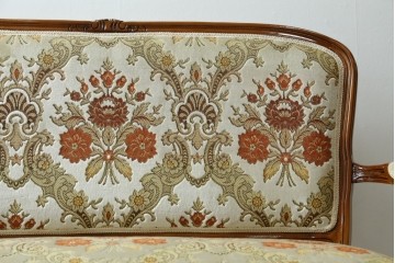 中古　イタリア　美品　ATTICA(アッティカ)　優美な猫脚セティ　(R-088818)