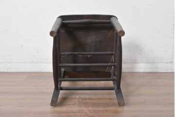 イギリスアンティーク　エルム材　バーチ材　素朴な木味が魅力のアームレスチェア　(R-088822)