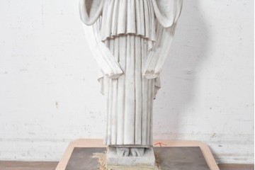 イギリスヴィンテージ　高さ約83cm　天然石　祈る姿が美しい天使像　(R-088823)