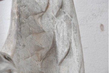 イギリスヴィンテージ　高さ約83cm　天然石　祈る姿が美しい天使像　(R-088824)