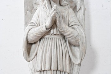 イギリスヴィンテージ　高さ約83cm　天然石　祈る姿が美しい天使像　(R-088824)