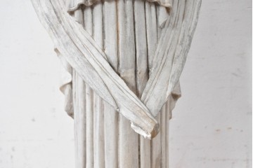 イギリスヴィンテージ　高さ約83cm　天然石　祈る姿が美しい天使像　(R-088824)