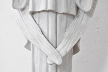 イギリスヴィンテージ　高さ約77cm　天然石　祈る姿が美しい天使像　(R-088825)