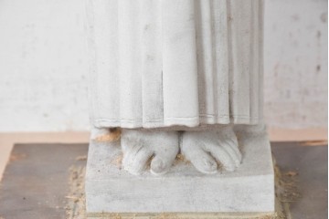 イギリスヴィンテージ　高さ約92cm　天然石　祈る姿が美しい天使像　(R-088826)