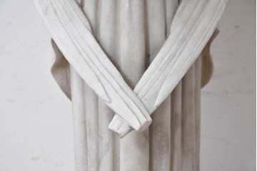 イギリスヴィンテージ　高さ約77cm　天然石　祈る姿が美しい天使像　(R-088827)