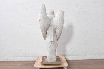 イギリスヴィンテージ　高さ約77cm　天然石　祈る姿が美しい天使像　(R-088827)