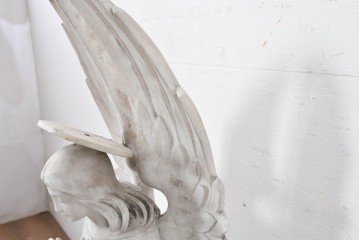イギリスヴィンテージ　高さ約95cm　天然石　祈る姿が美しい天使像　(R-088828)