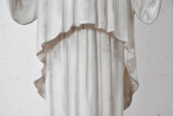 イギリスヴィンテージ　高さ約95cm　天然石　祈る姿が美しい天使像　(R-088828)
