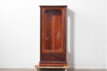 和製ヴィンテージ　花梨(カリン)材　艶やかな木肌が上品な縦型キャビネット　(R-088830)