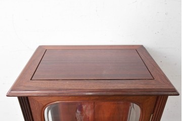 和製ヴィンテージ　花梨(カリン)材　艶やかな木肌が上品な縦型キャビネット　(R-088830)
