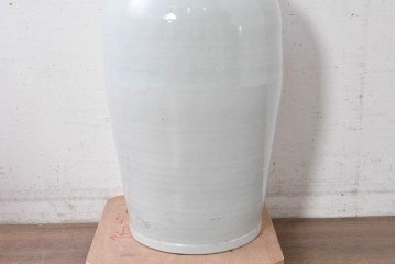 中古　特大サイズ!　高さ約93cm　中国古陶磁デザイン　獣耳と立体装飾が目を引く花瓶　(R-088833)