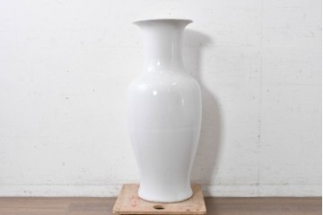中古　特大サイズ!　高さ約92cm　中国古陶磁デザイン　滑らかで艶やかな質感が美しい花瓶　(R-088836)