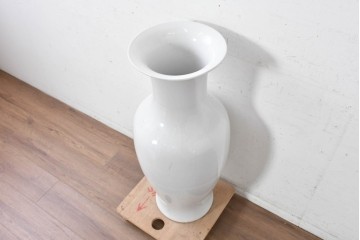 中古　特大サイズ!　高さ約92cm　中国古陶磁デザイン　滑らかで艶やかな質感が美しい花瓶　(R-088836)