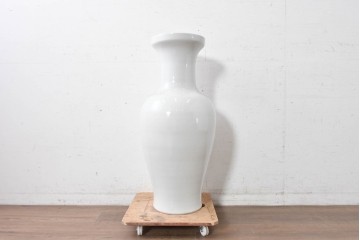 中古　特大サイズ!　高さ約87cm　中国古陶磁デザイン　滑らかで艶やかな質感が美しい花瓶　(R-088838)
