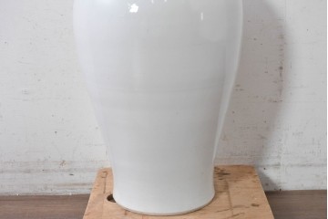中古　特大サイズ!　高さ約87cm　中国古陶磁デザイン　滑らかで艶やかな質感が美しい花瓶　(R-088838)
