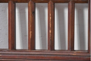 中国ヴィンテージ建具　アンティーク調　幾何学模様が目を引く中国格子2枚セット　(R-088845)