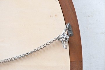 中古　美品　maruni(マルニ木工)　オーバル型のシンプルなウォールミラー　(R-088846)