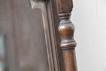 和製アンティーク　昭和初期から中期　大正ロマンの雰囲気漂うアーチ型ウォールミラー　(R-088849)