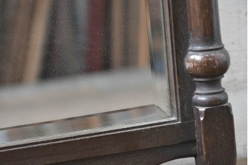 和製アンティーク　昭和初期から中期　大正ロマンの雰囲気漂うアーチ型ウォールミラー　(R-088849)