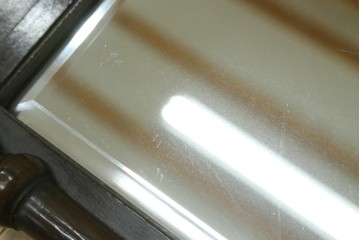 和製アンティーク　昭和初期から中期　大正ロマンの雰囲気漂うアーチ型ウォールミラー　(R-088849)