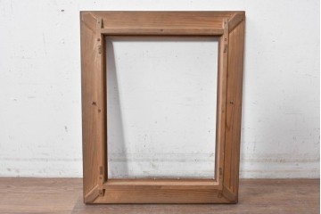和製アンティーク　上手物!!　欅(ケヤキ)材　指物風の額縁　(R-088851)