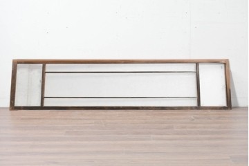 ヴィンテージ建具　昭和中期　昭和型板ガラス　松葉　レトロな明り取り1枚　(R-088854)
