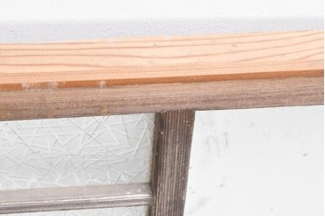 ヴィンテージ建具　昭和中期　昭和型板ガラス　松葉　レトロな明り取り1枚　(R-088854)