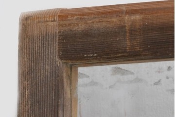 ヴィンテージ建具　昭和中期　昭和型板ガラス　松葉　レトロな明り取り1枚　(R-088854)