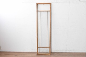 ヴィンテージ建具　昭和中期　昭和型板ガラス　松葉　レトロな明り取り1枚　(R-088854)
