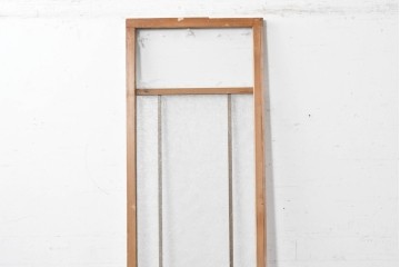 ヴィンテージ建具　昭和中期　昭和型板ガラス　松葉　レトロな明り取り1枚　(R-088854)