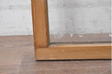ヴィンテージ建具　昭和中期　昭和型板ガラス　松葉　レトロな明り取り1枚　(R-088854)